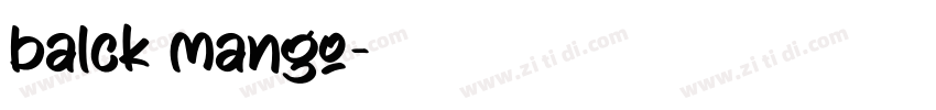 balck mango字体转换